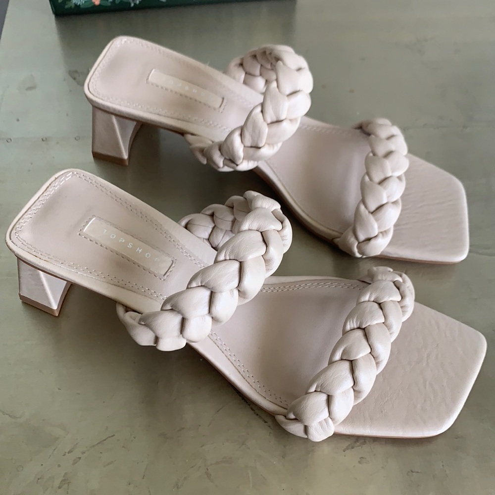 TOP SHOP CREAM HEELS - 36